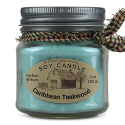 Soy Candle -Caribbean Teakwood